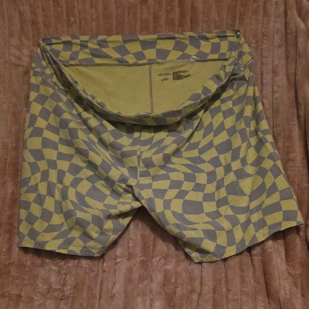 Wild fable Yellow and Gray Checkerboard Shorts